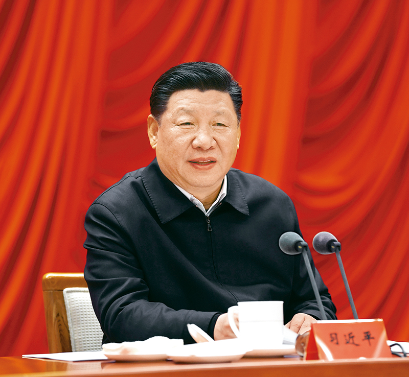 　　2019年1月21日，省部級(jí)主要領(lǐng)導(dǎo)干部堅(jiān)持底線思維著力防范化解重大風(fēng)險(xiǎn)專題研討班在中央黨校開班。中共中央總書記、國(guó)家主席、中央軍委主席習(xí)近平在開班式上發(fā)表重要講話。 新華社記者 饒愛民/攝