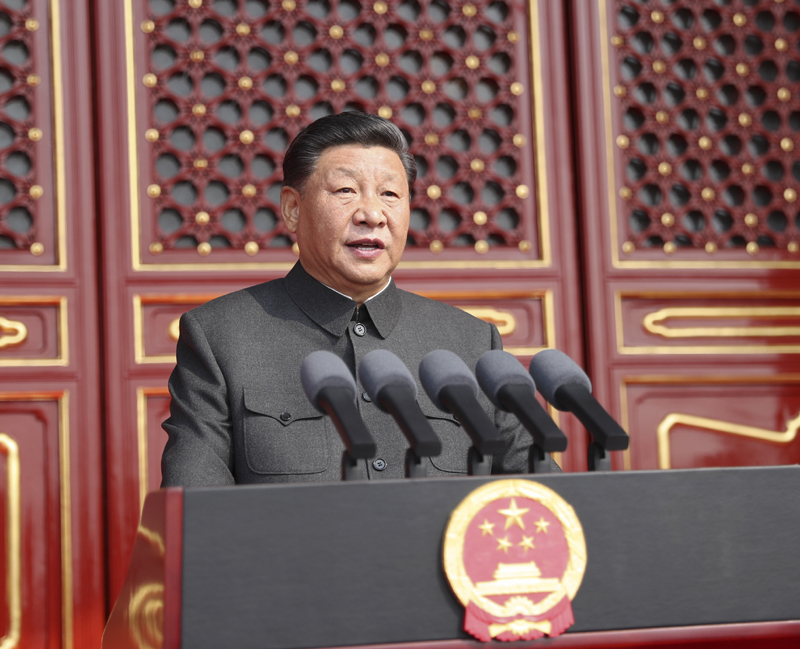 10月1日上午，慶祝中華人民共和國(guó)成立70周年大會(huì)在北京天安門廣場(chǎng)隆重舉行。中共中央總書(shū)記、國(guó)家主席、中央軍委主席習(xí)近平發(fā)表重要講話。